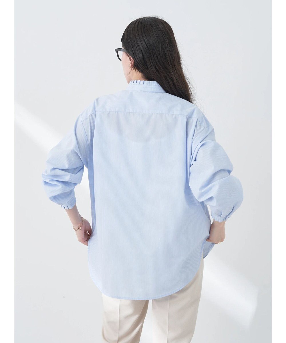 earth music&ecology Ｔ／Ｃ　スタンドフリルブラウス 