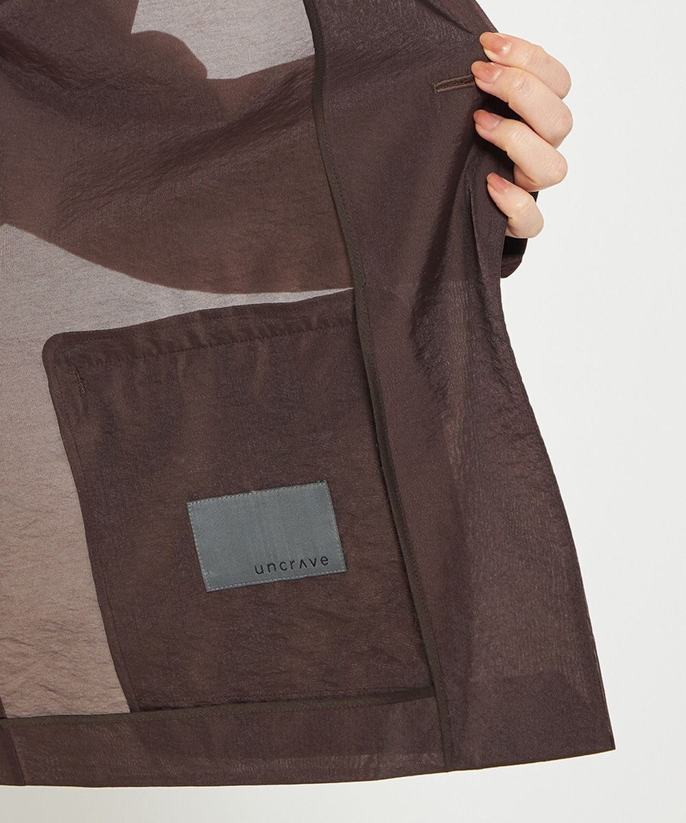 uncrave 【久慈暁子さん着用】シアー オーガンジー シャツ ジャケット 