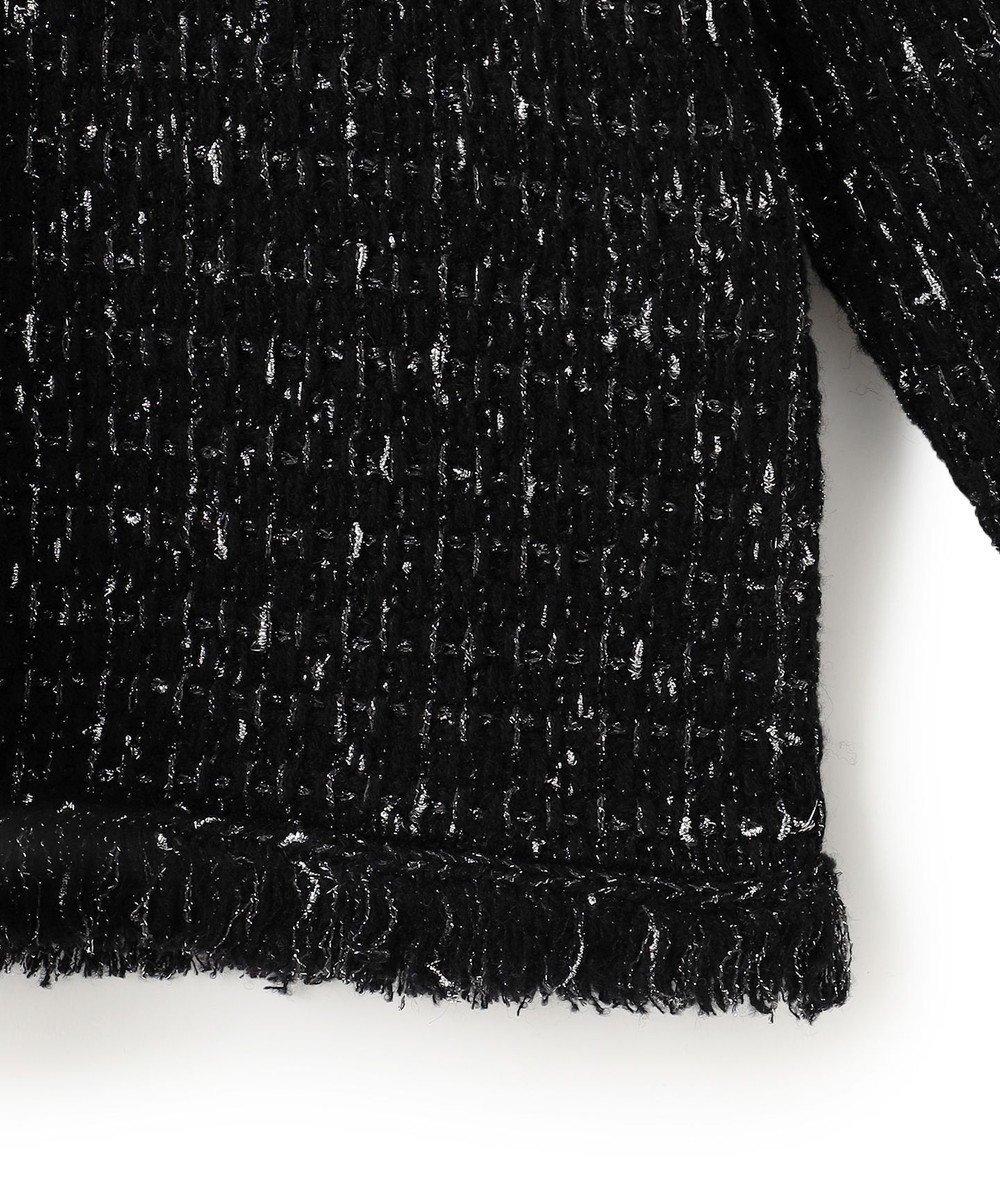 ICB L ルレックスニットツイード カーディガンジャケット 