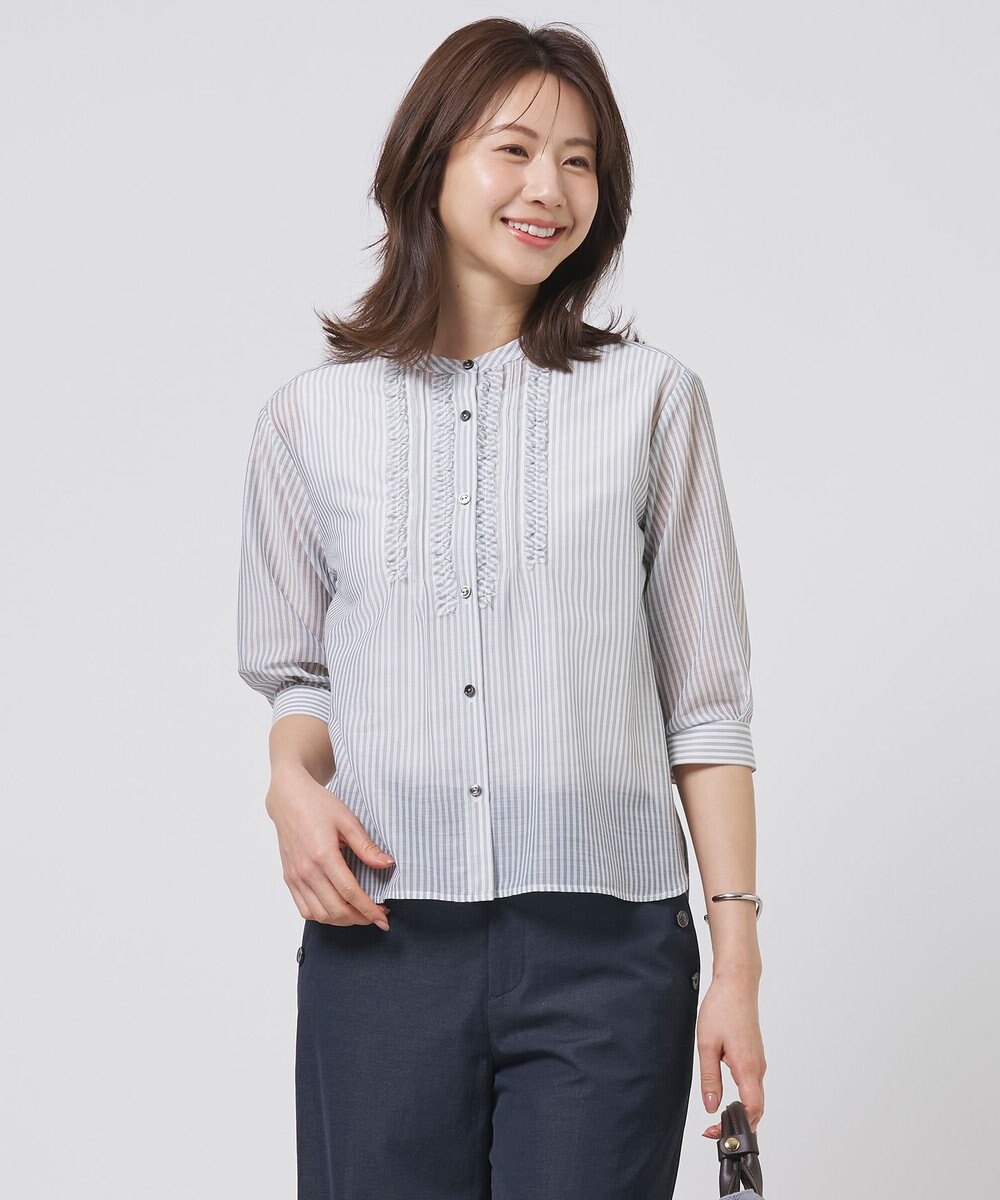 J.PRESS LADIES シアーピンストライプ カットソー 