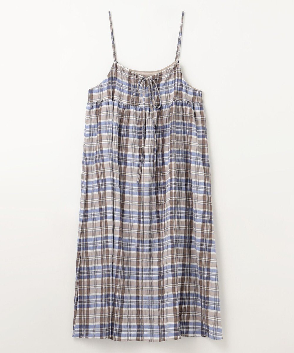 ANY チェックシャーリングワンピース 