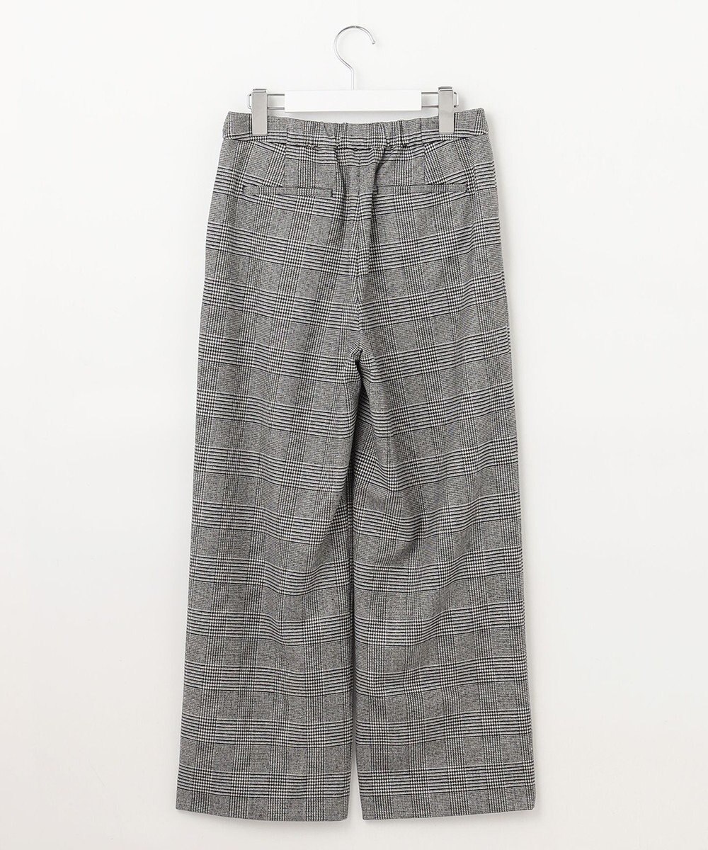 J.PRESS LADIES クラシカル グレンチェック セミワイド パンツ 