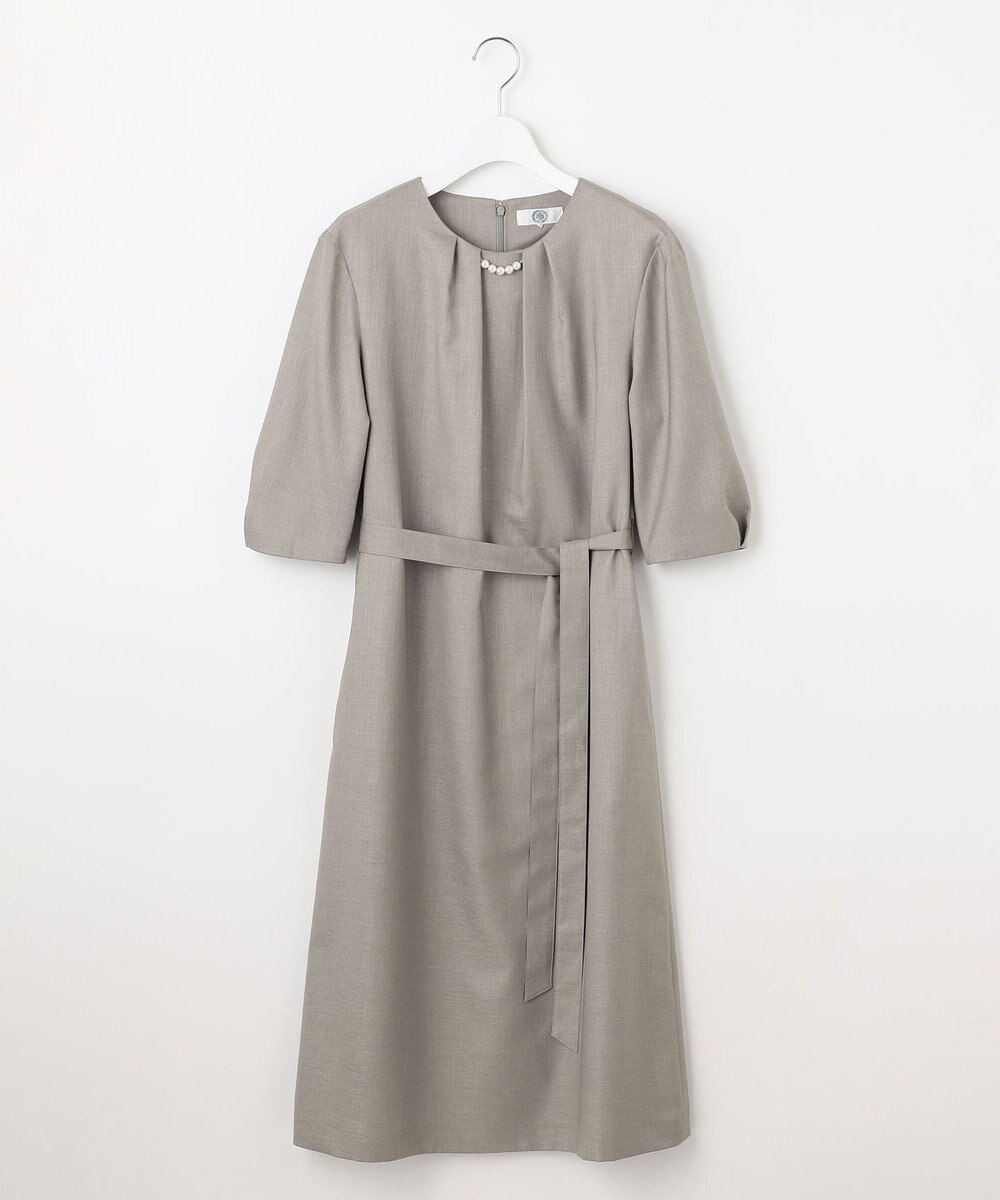 J.PRESS LADIES L 【洗える・UV加工・吸水速乾】OXIJEWELストレッチ ワンピース 