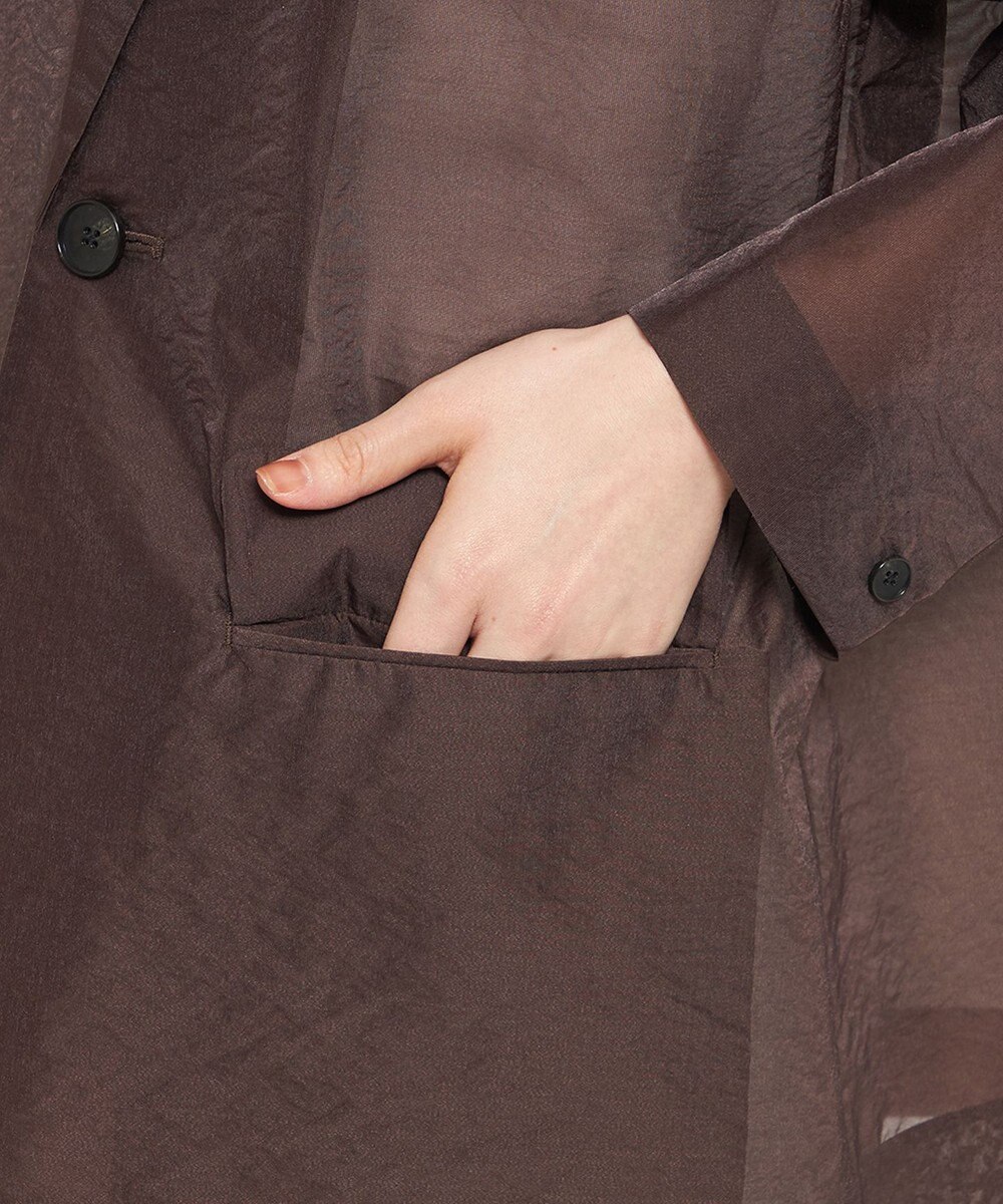 uncrave 【久慈暁子さん着用】シアー オーガンジー シャツ ジャケット 