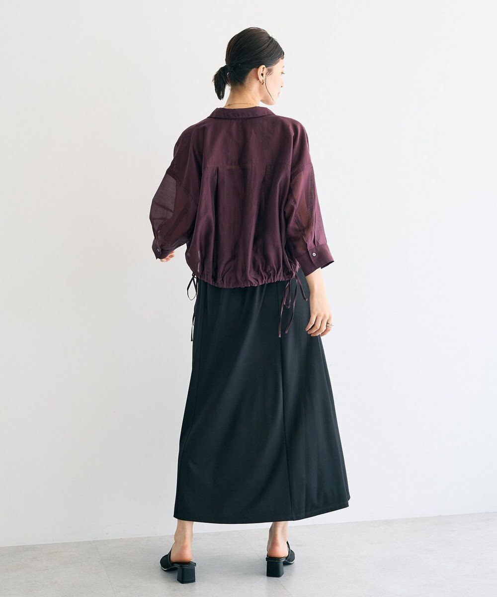 YECCA VECCA 【2点SET】シアーシャツ×Aラインキャミワンピース 