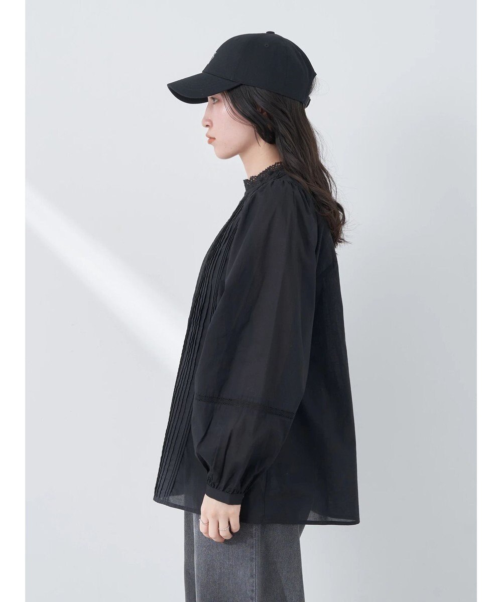 earth music&ecology ピンタックレースブラウス 