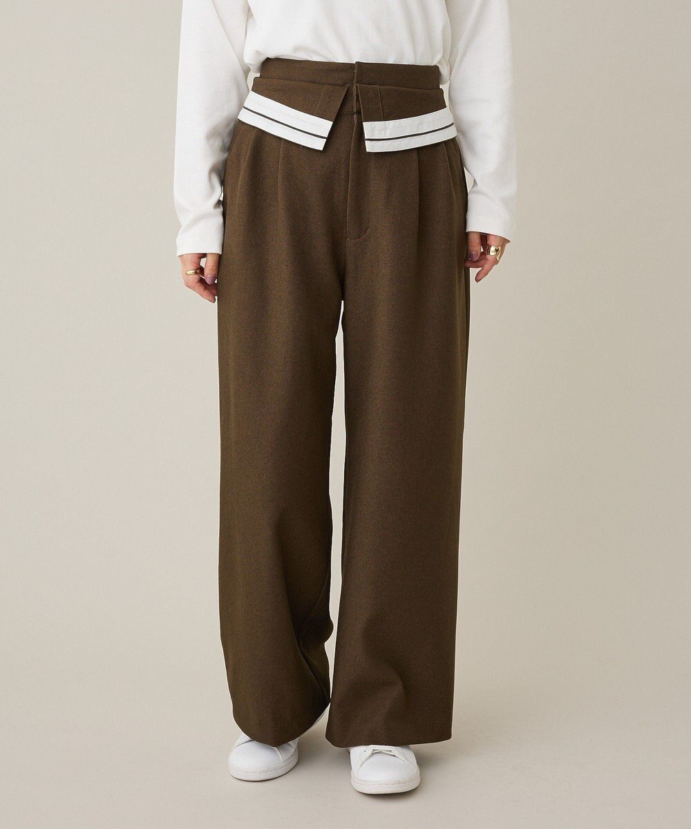 CRAFT STANDARD BOUTIQUE ウエスト折り返しスラックス 