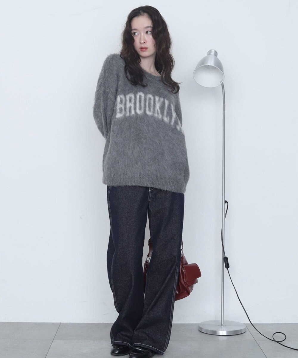 WEGO モヘアタッチBROOKLYNロゴニット 