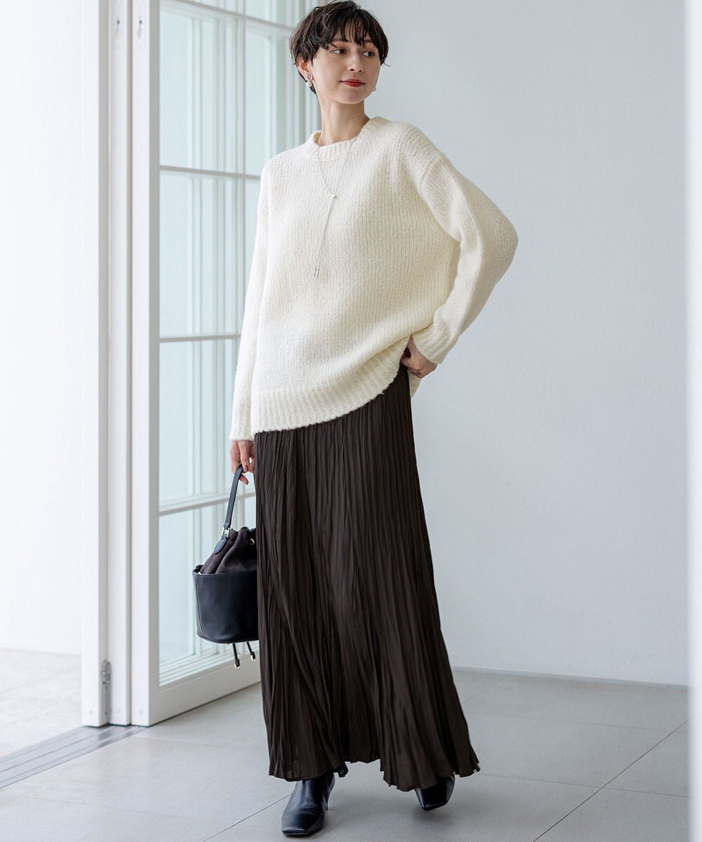 23区 S 【洗える】クラッシュ プリーツ ジョーゼット スカート 