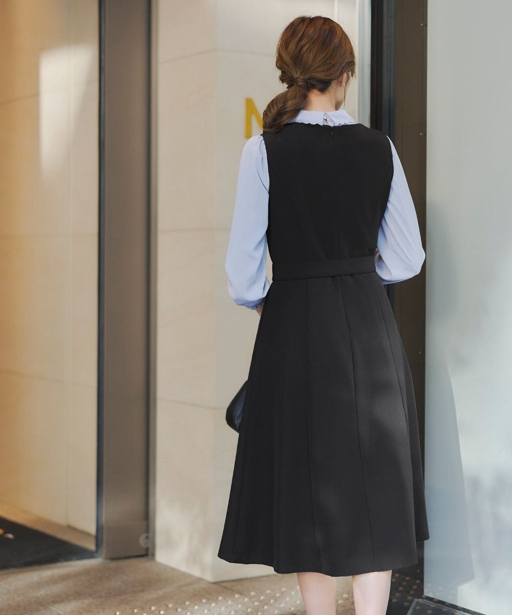 Tiaclasse 【洗える】ラウンドキーネックジャンパースカート 