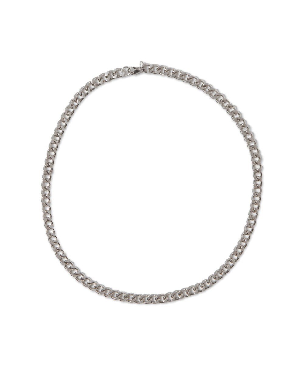 WEGO 【ユニセックス着用ITEM/2点セットネックレス付き/MLサイズ展開】アクセ付きラインリブメッシュプルオーバー 