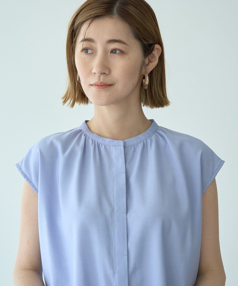 YECCA VECCA 【接触冷感】COOLバックピンタックブラウス 