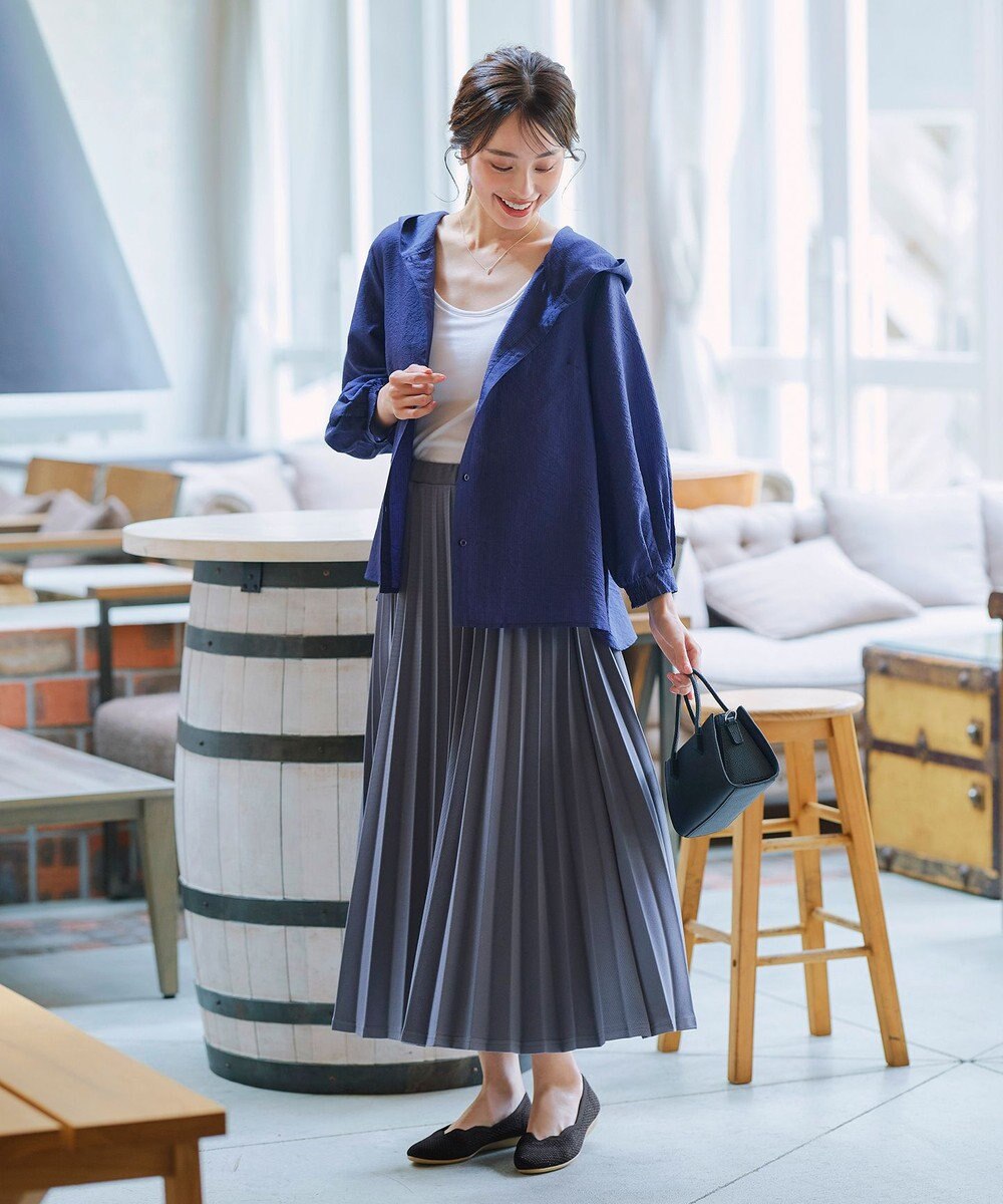 Tiaclasse 【洗える/撥水】スカラップニットフラットパンプス 