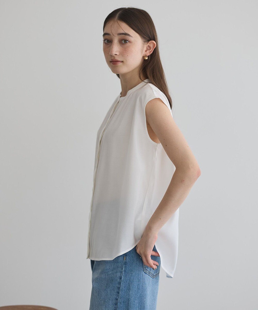 YECCA VECCA 【接触冷感】COOLバックピンタックブラウス 