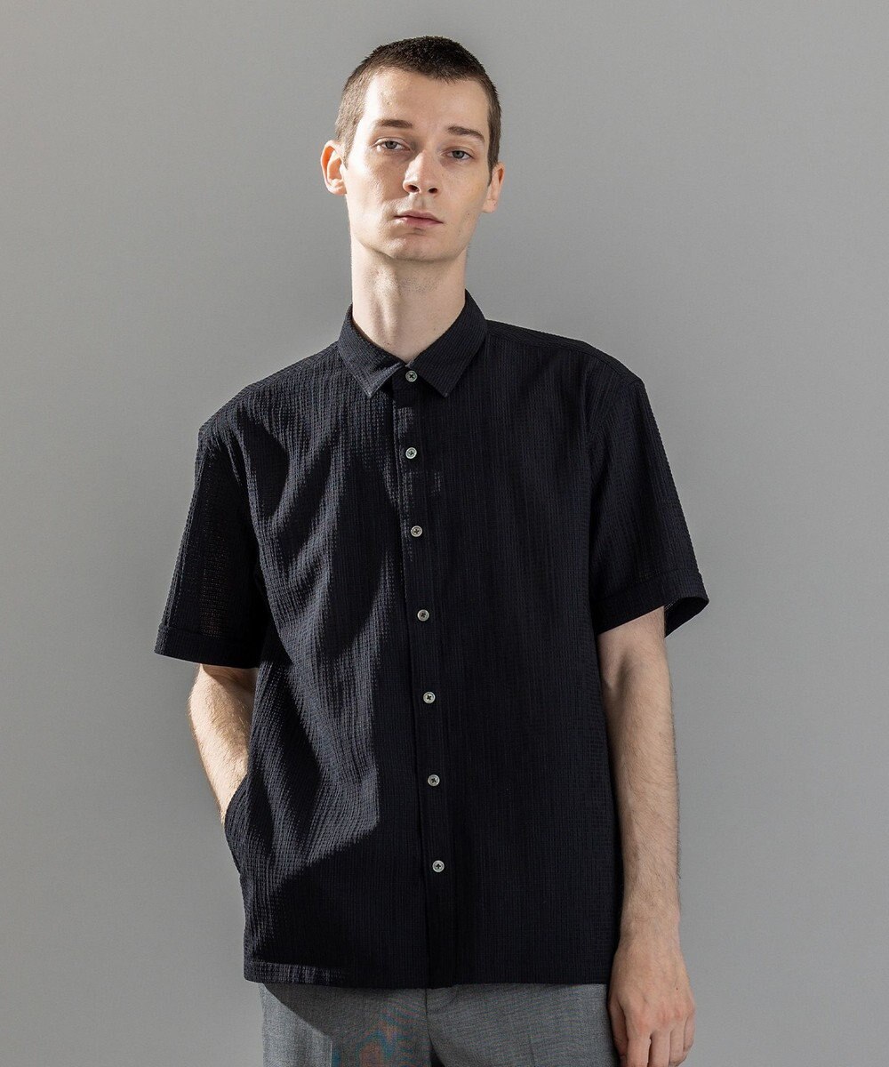 JOSEPH HOMME 新素材【通気性/ストレッチ】トリコサッカーストレッチ 　レギュラーカラー半袖シャツ 