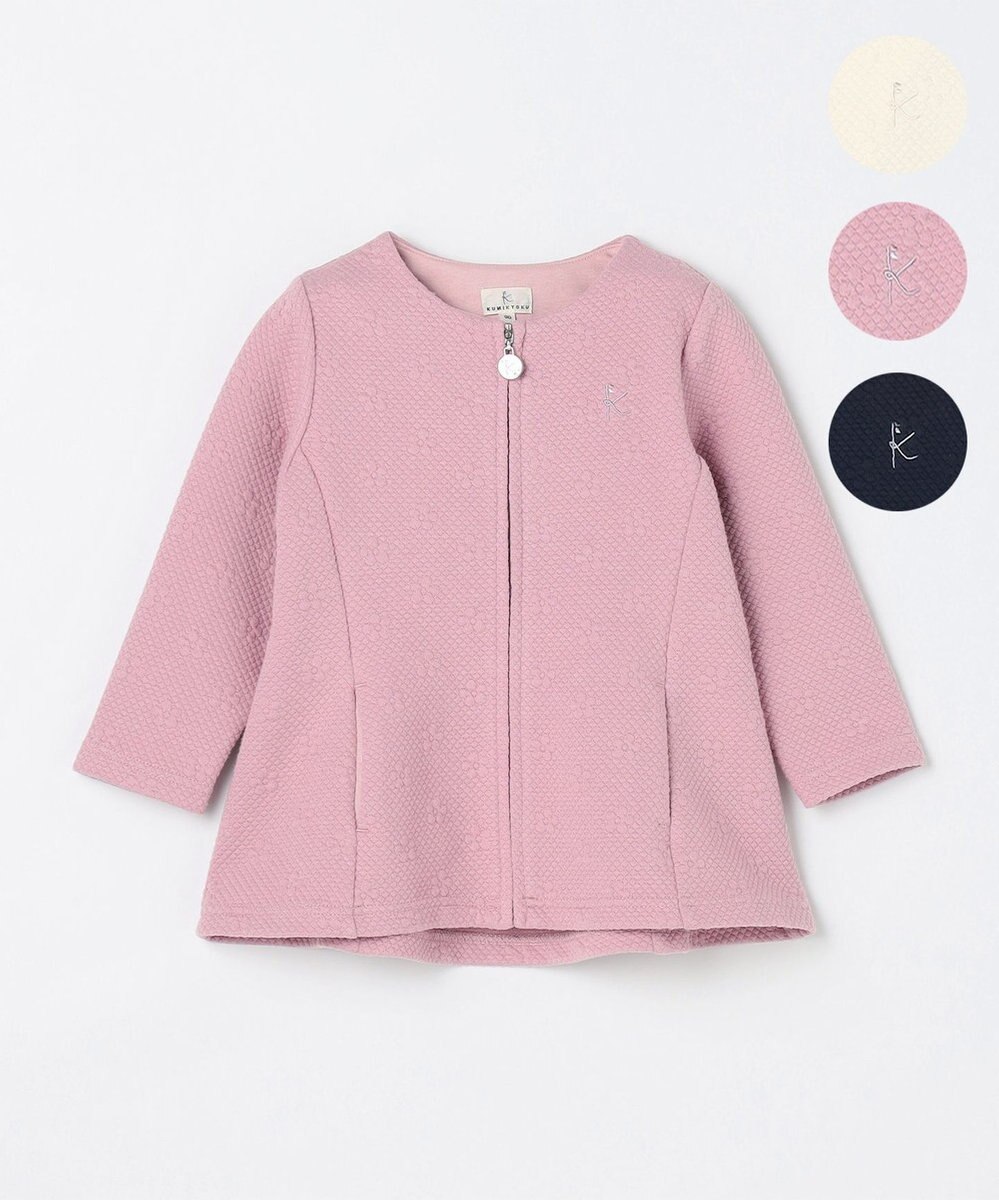 組曲 KIDS 【90-100㎝】フラワーキルト パーカー 