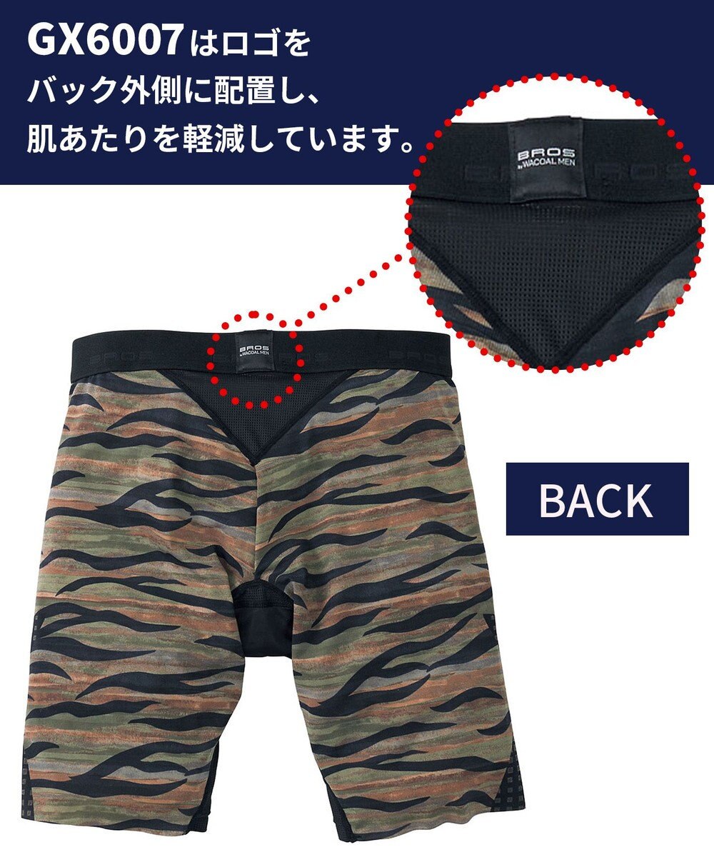 WACOAL MEN ボクサーパンツ【CROSSWALKER】はいて歩いてカロリー消費アップをめざそう！ムレ軽減設計 前開き スパッツ ロング丈 GX6007 /ブロス バイ ワコールメン 