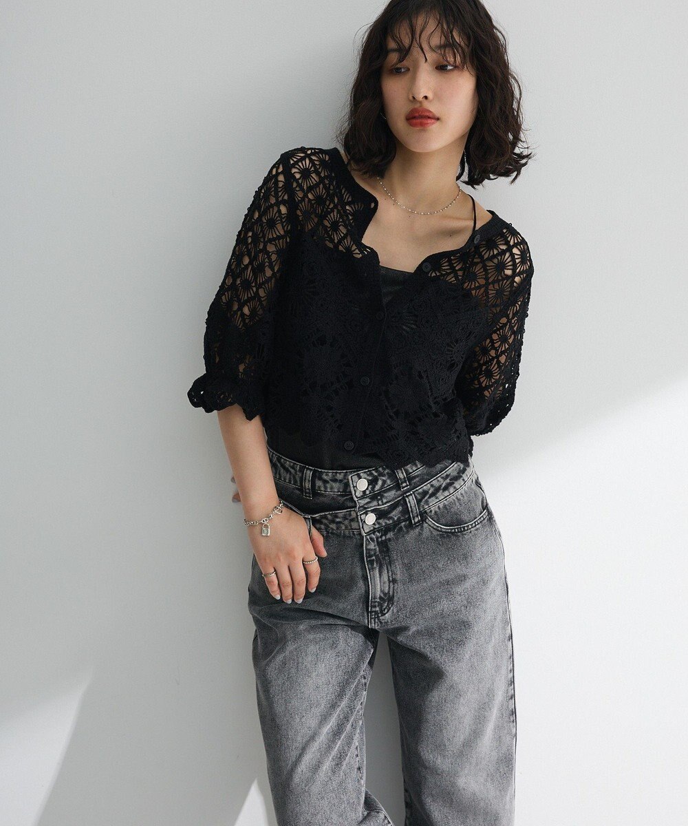 Green Parks ・ＳＵＧＡＲ　ＳＰＯＯＮ　２ｗａｙクロシェカーディガン 