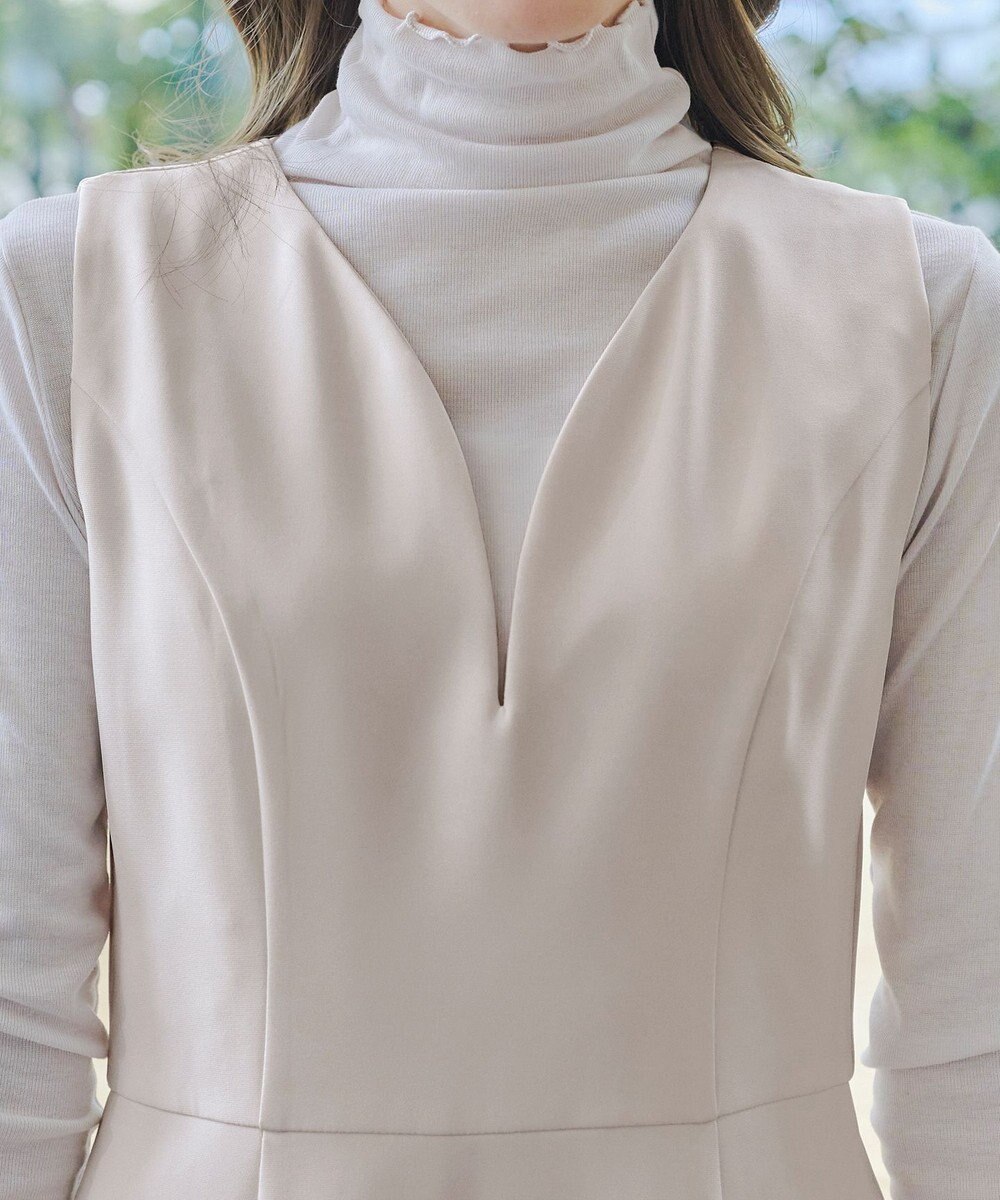 Tiaclasse 【洗える】ラウンドキーネックジャンパースカート 