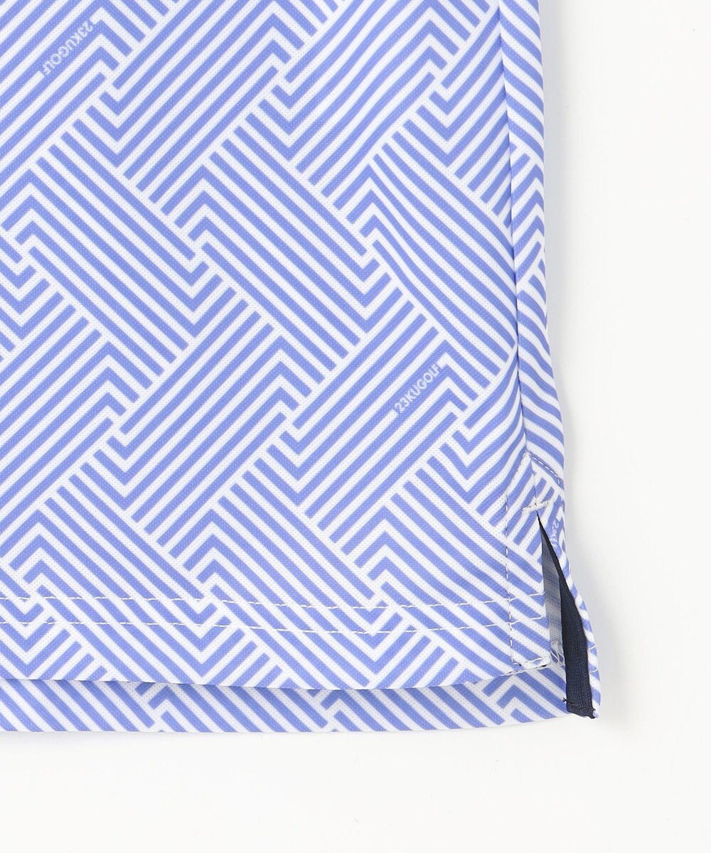 23区GOLF 【MEN】「HYGRA」幾何柄清涼ポロシャツ 