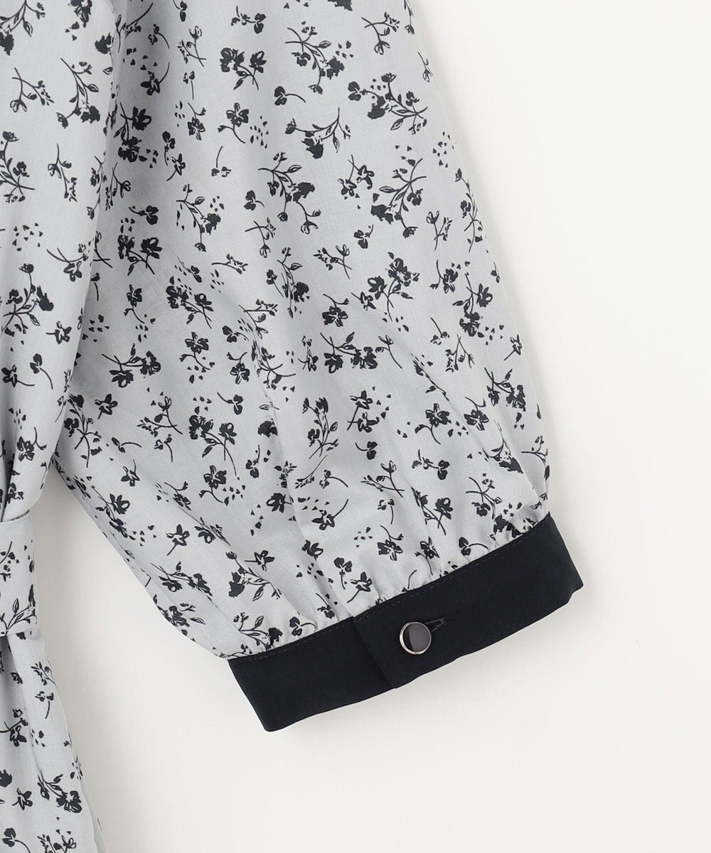 J.PRESS LADIES 【洗える】 スパンローンフラワー バンドカラー ワンピース 