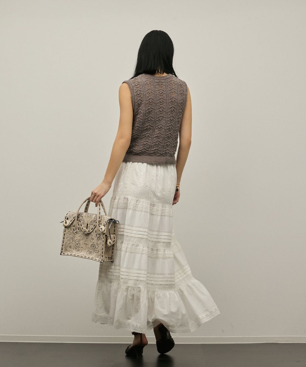 GRACE CONTINENTAL クロシェライクニットジレ 