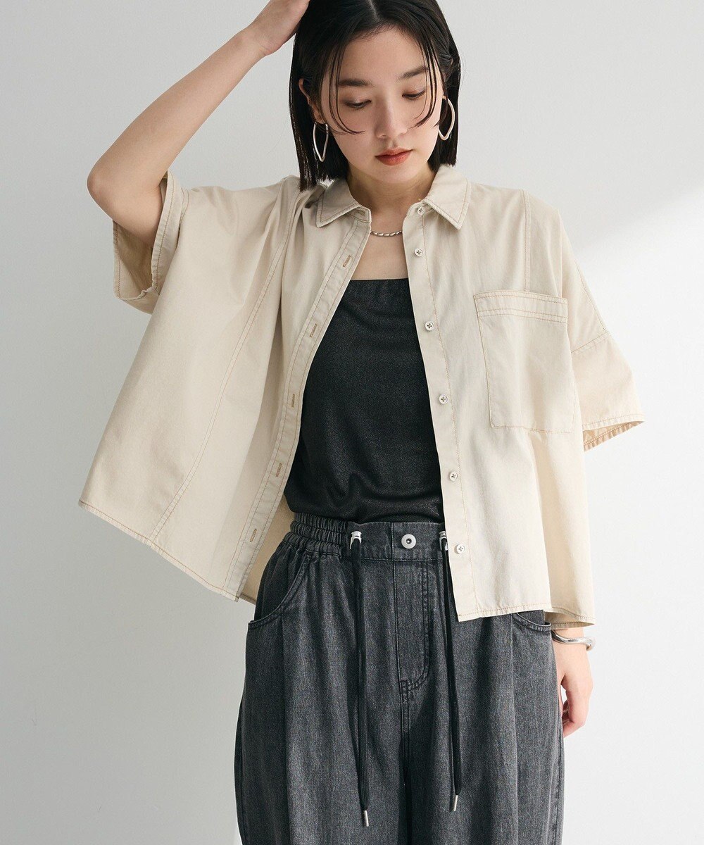 Green Parks ライトデニム５分袖シャツ 