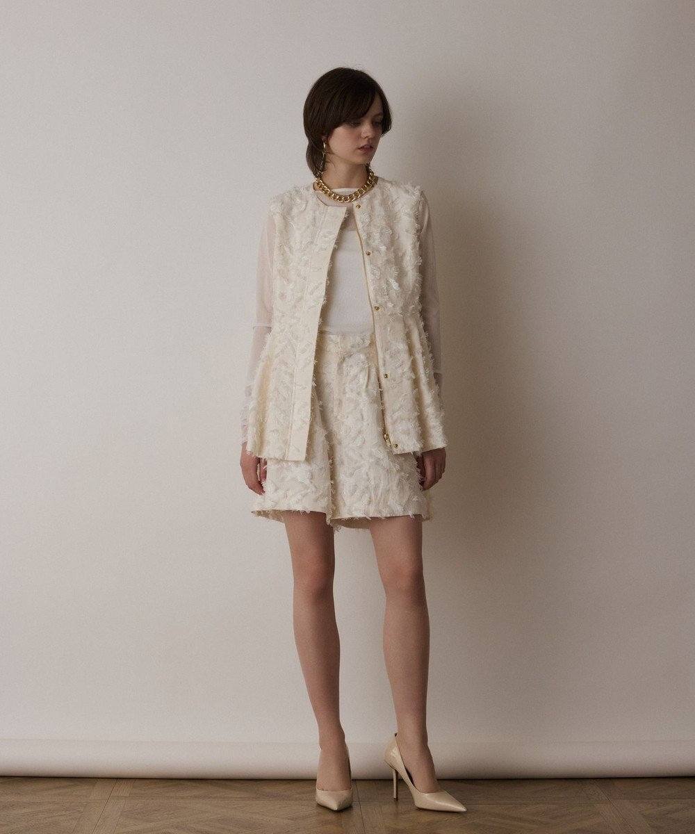 GRACE CONTINENTAL カットジャガードショートパンツ 