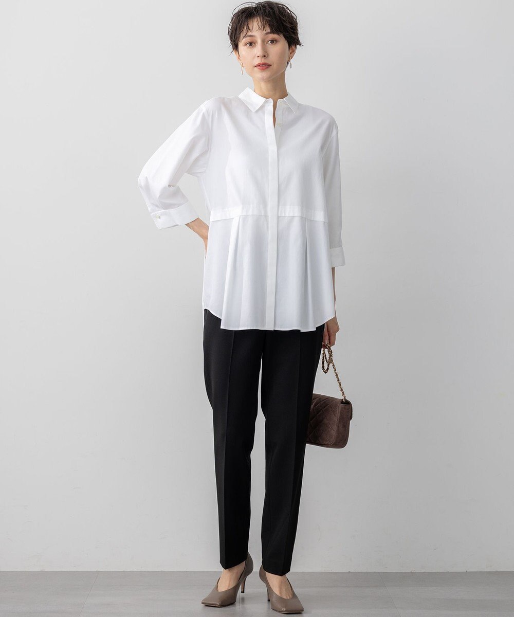 23区 S 【見上愛さん着用/洗える】CANCLINI ハーフスリーブ シャツ 