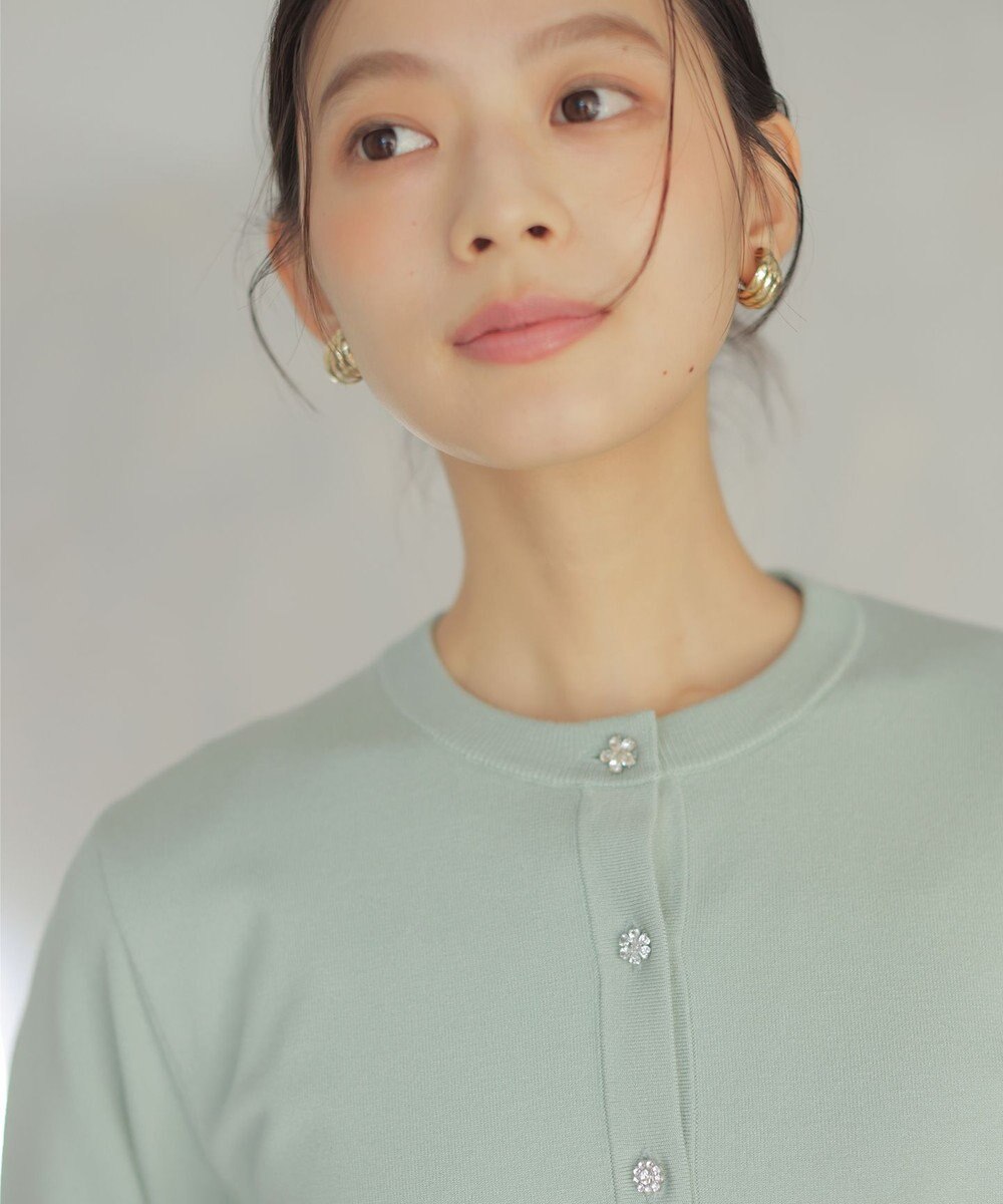 組曲 【先行予約】アトランダムビジューボタンカーディガン 