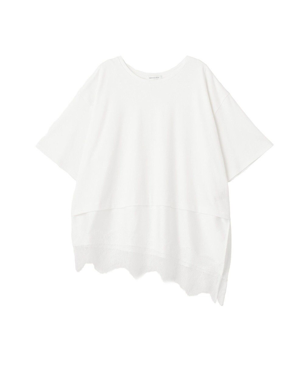 AMERICAN HOLIC レースドッキングＴシャツ 