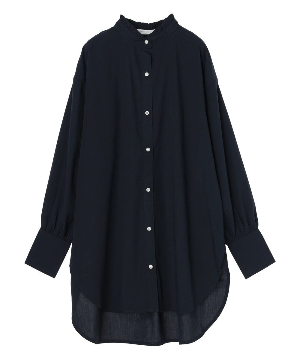 Green Parks イージーケアスタンドフリルシャツチュニック 