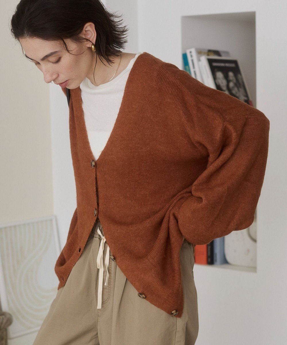 WEGO 【ANGIE VINTAGE】オーバーサイズVネックカーディガン 