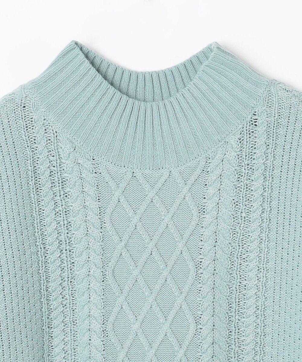 ANY L ソフトタッチケーブルニットチュニック 