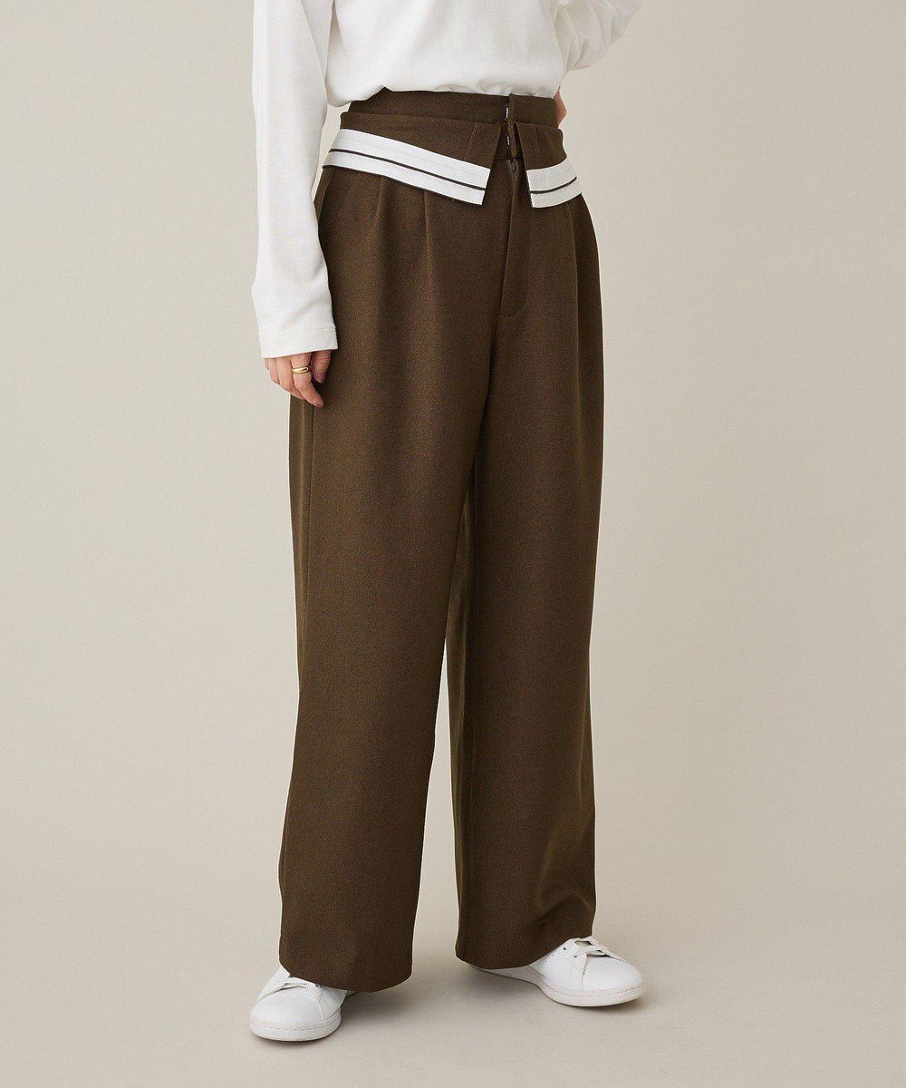 CRAFT STANDARD BOUTIQUE ウエスト折り返しスラックス 