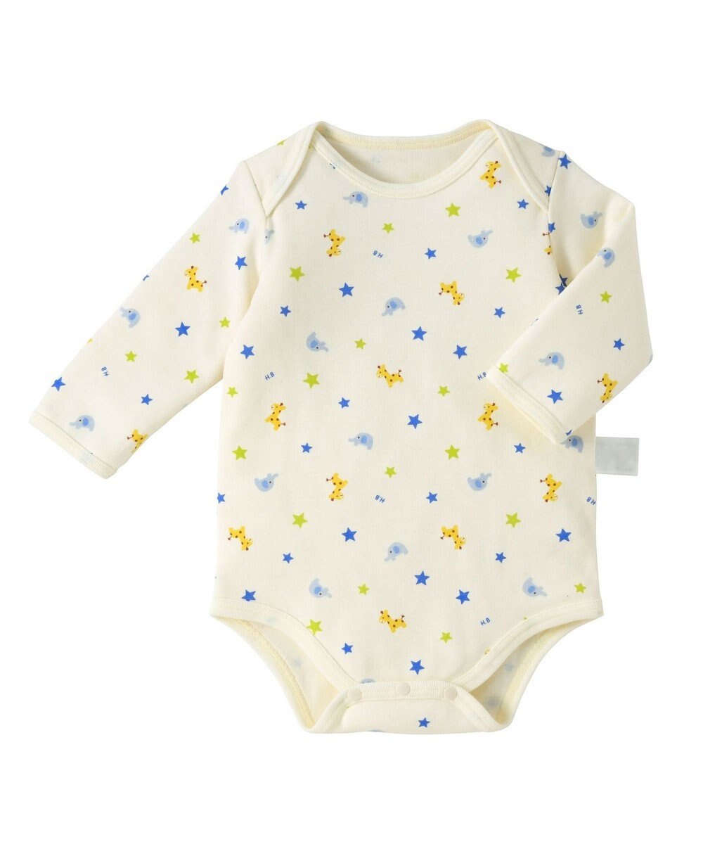 MIKI HOUSE HOT BISCUITS 【70-90cm】 長袖ボディシャツ２枚セット(かぶり仕様) 