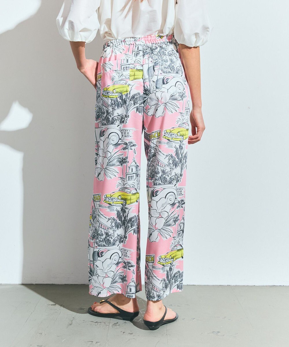 GRACE CONTINENTAL リゾートプリントイージーパンツ 