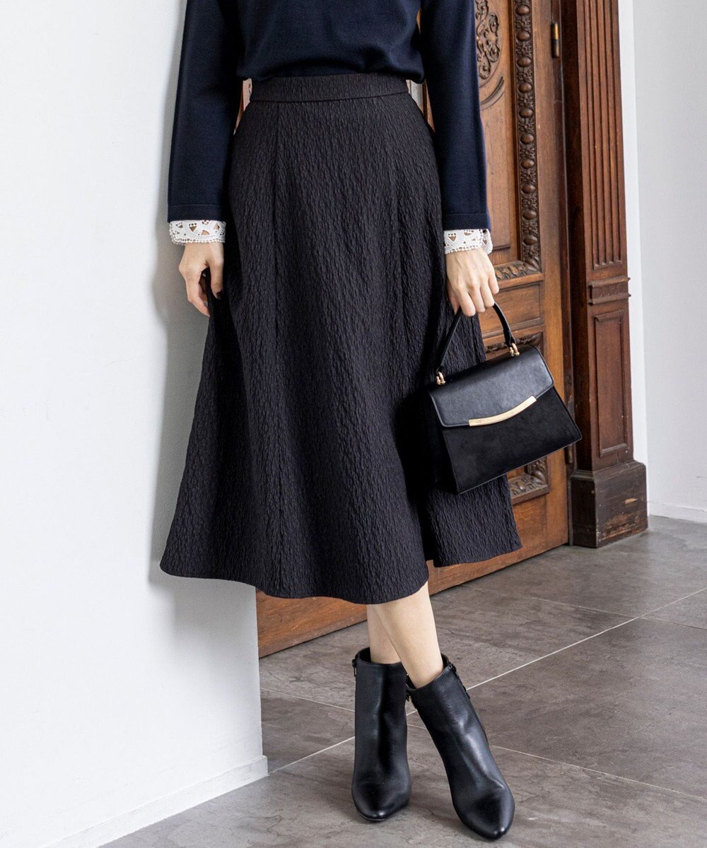 ANY SIS ジャカードフレア スカート 