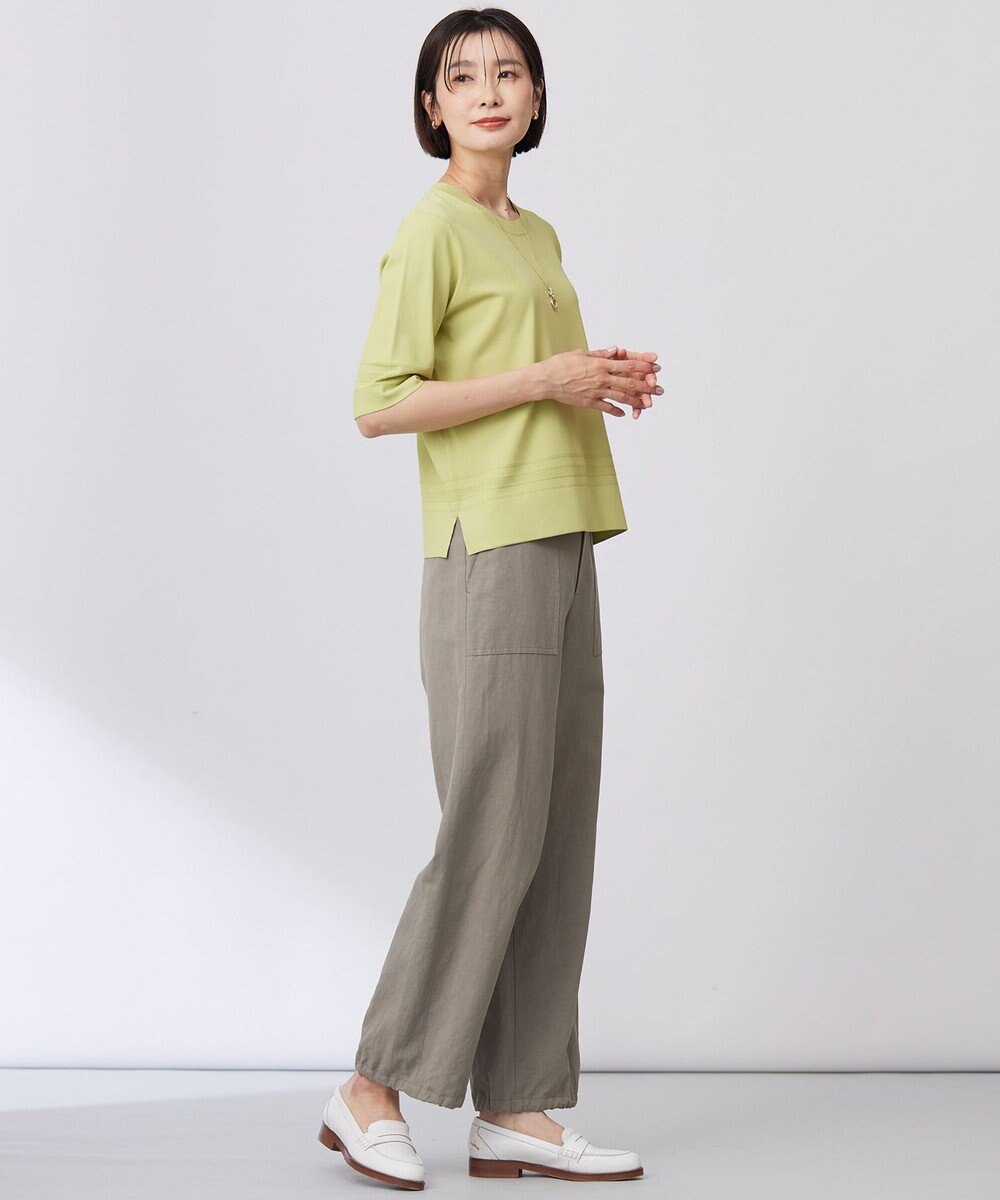 J.PRESS LADIES L 【洗える】RAYON ELITE STRETCH クルーネック ニット 