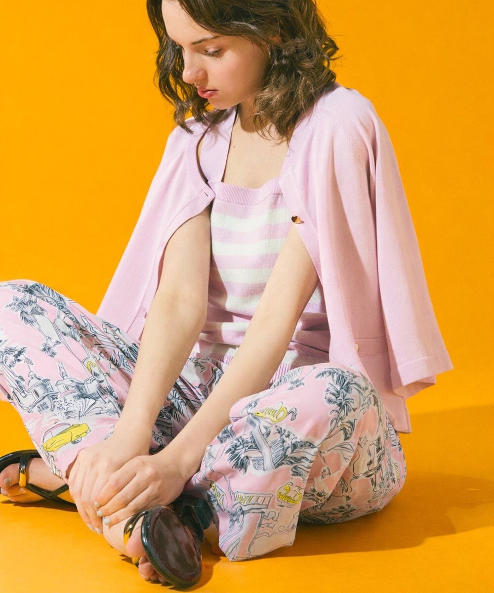 GRACE CONTINENTAL リゾートプリントイージーパンツ 