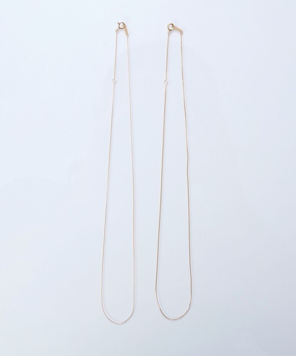 Phoebe 【K10】シャインリンクグルメッタチェーンネックレス/全長:37cm+3cm 