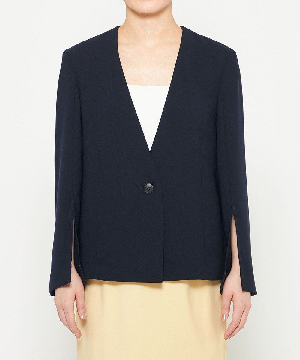 uncrave ウォッシャブル ダブルクロス スリットスリーブジャケット 