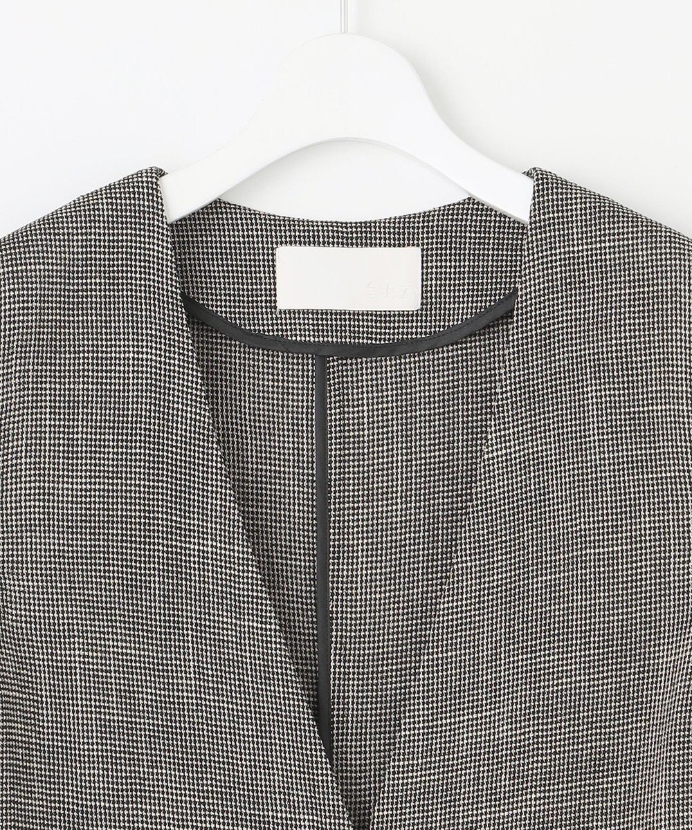 自由区 【洗える】ライトカラミミドル丈 ジレ 