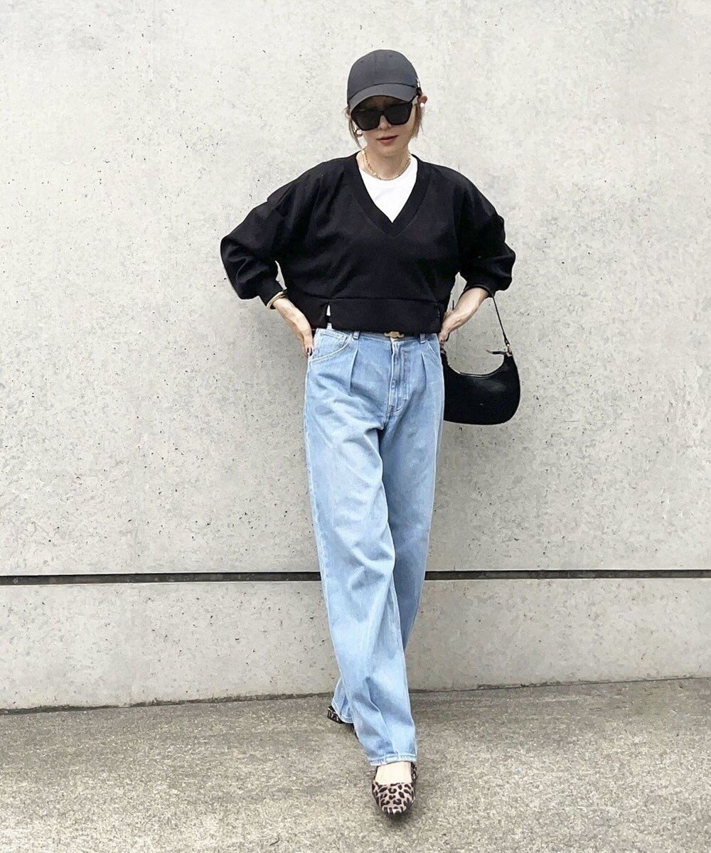 Green Parks ショート丈Ｖネックポンチプルオーバー 