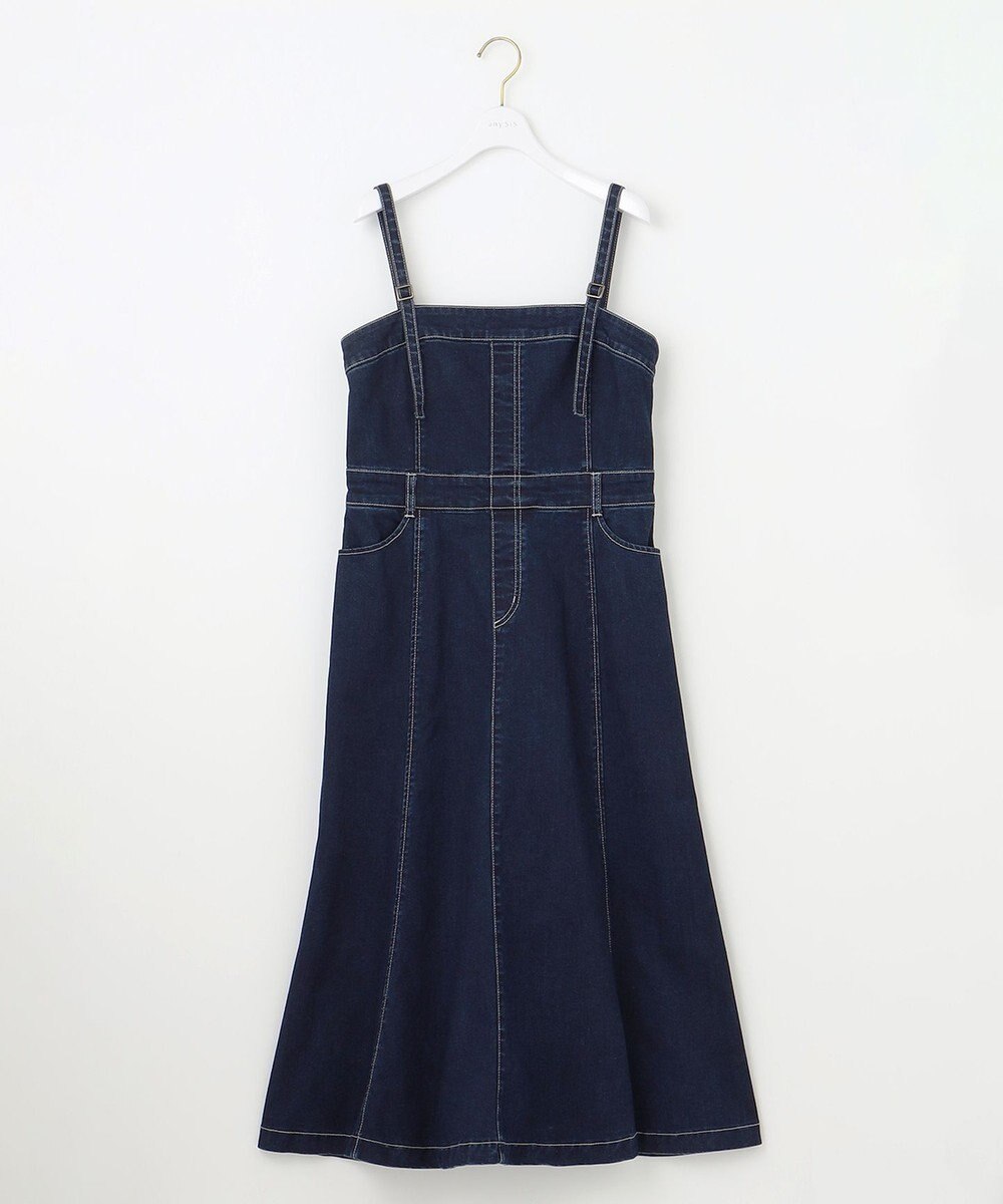 ANY SIS 【洗える】ストレッチライトデニム ワンピース 