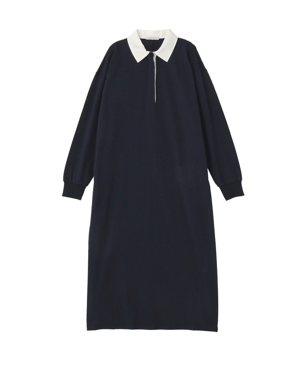 Green Parks ラガーシャツワンピース 