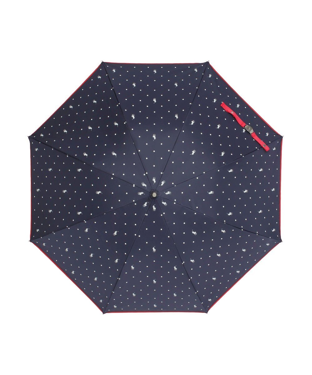 MOONBAT POLO RALPH LAUREN（ポロ ラルフローレン）晴雨兼用日傘 ドット 長傘 遮光率100％ 遮熱 UV 