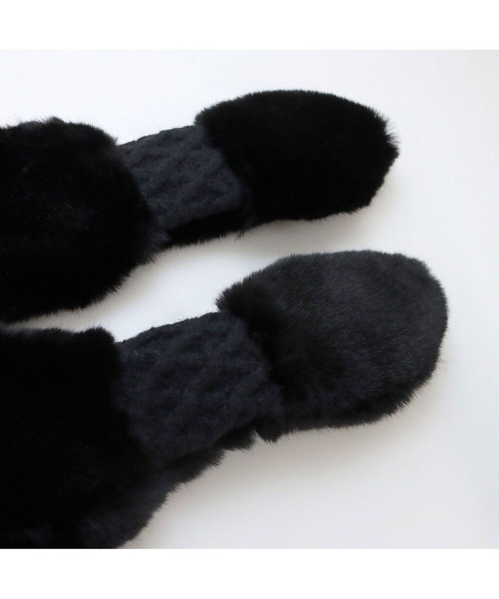 UNBILLION カシュネ cache nez / ニット×フェイクファーマフラー 