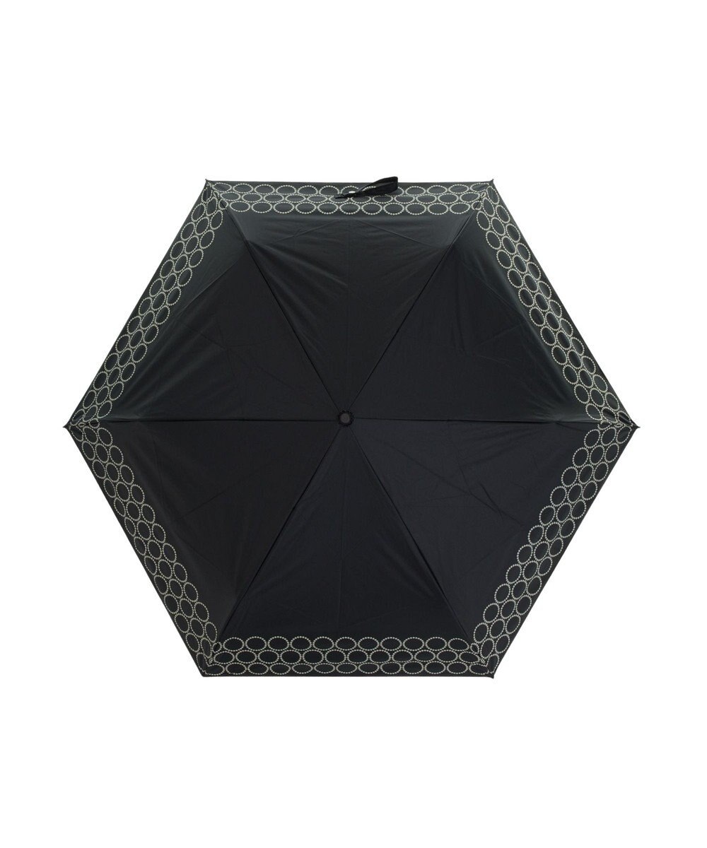MOONBAT 晴雨兼用日傘 折りたたみ傘 まるボーダー／遮光 遮熱 UV 