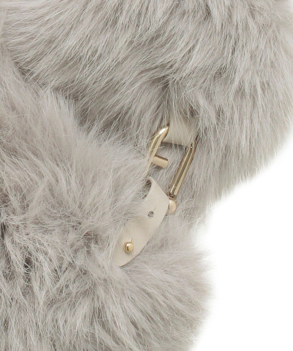 MOONBAT 【WEB限定】FURLA ベルト付きリッチフェイクファーマフラー 